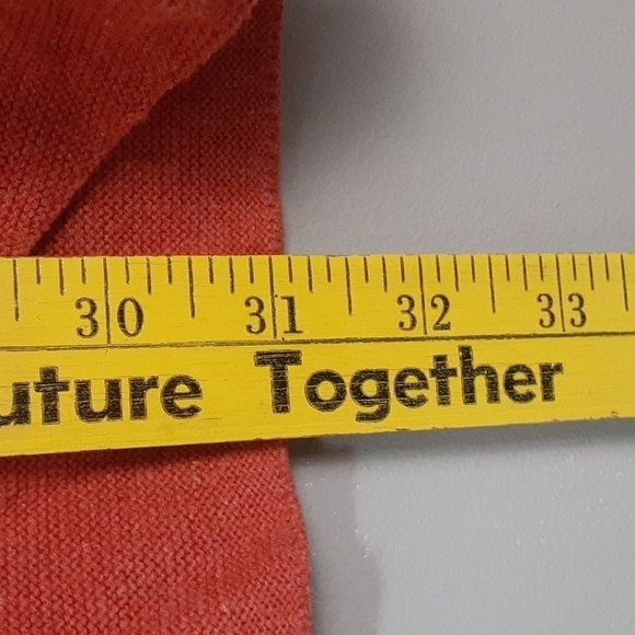 Eileen Fisher Linen Blend Waterfall Cascading Rust Colored Cardigan - Picture 5 of 8